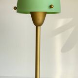 Lampe champignon SCE acier et verre opalin vintage