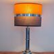 Vintage orange and chocolate lamp design.