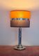 Vintage orange and chocolate lamp design.