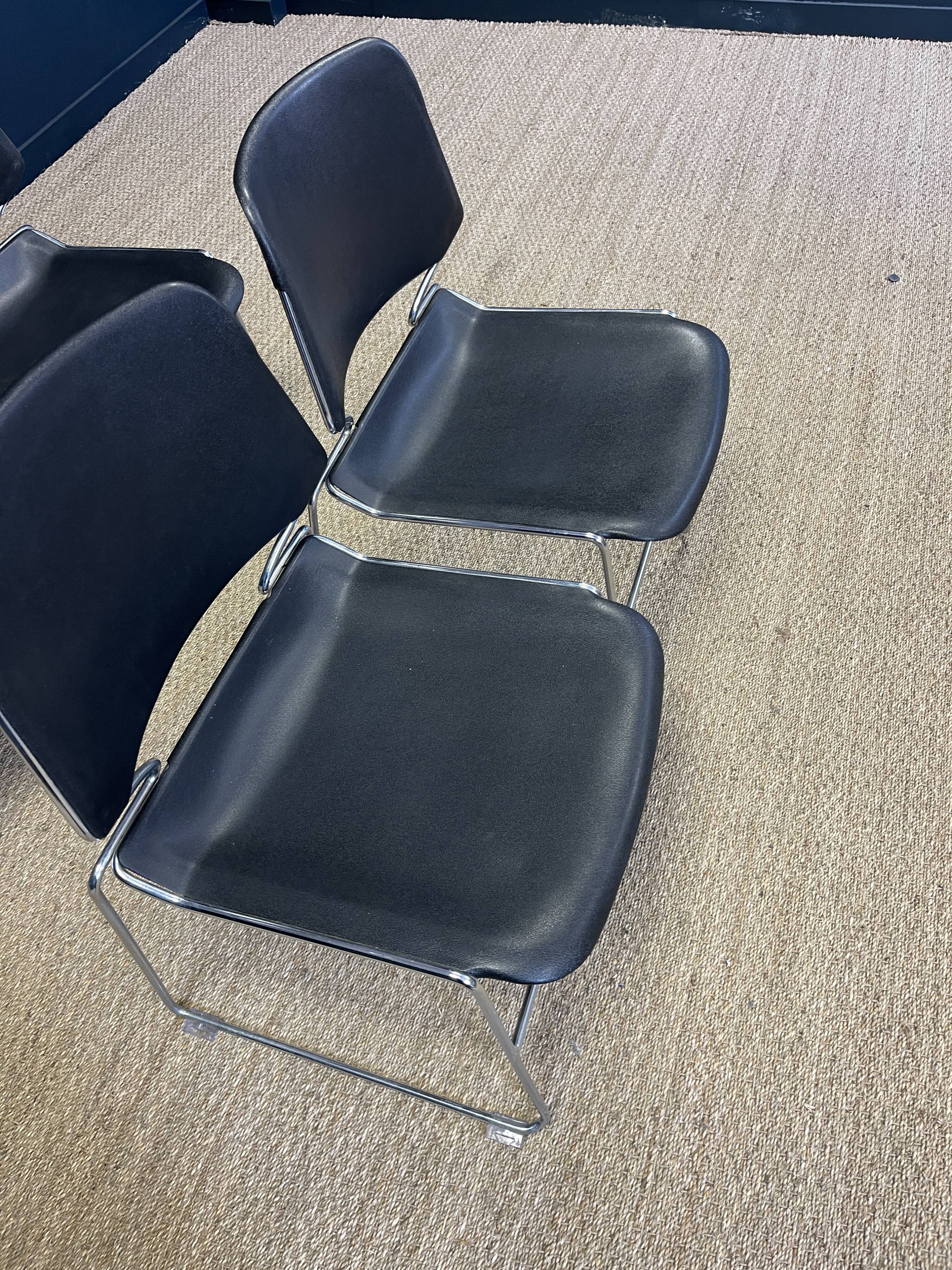Set of 4 matrix chairs by tolleson for krueger 70s usa