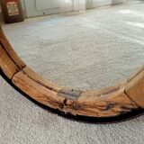 Miroir ancien brutaliste en fer forgé DLG Jean Touret