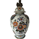 Vintage Delft Porcelain White Floral Vase