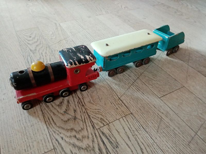 Old wooden SNCF train