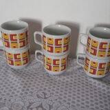 6 vintage Tognana cups 70's