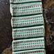 Set of 7 napkins in cotton / linen vintage light green color