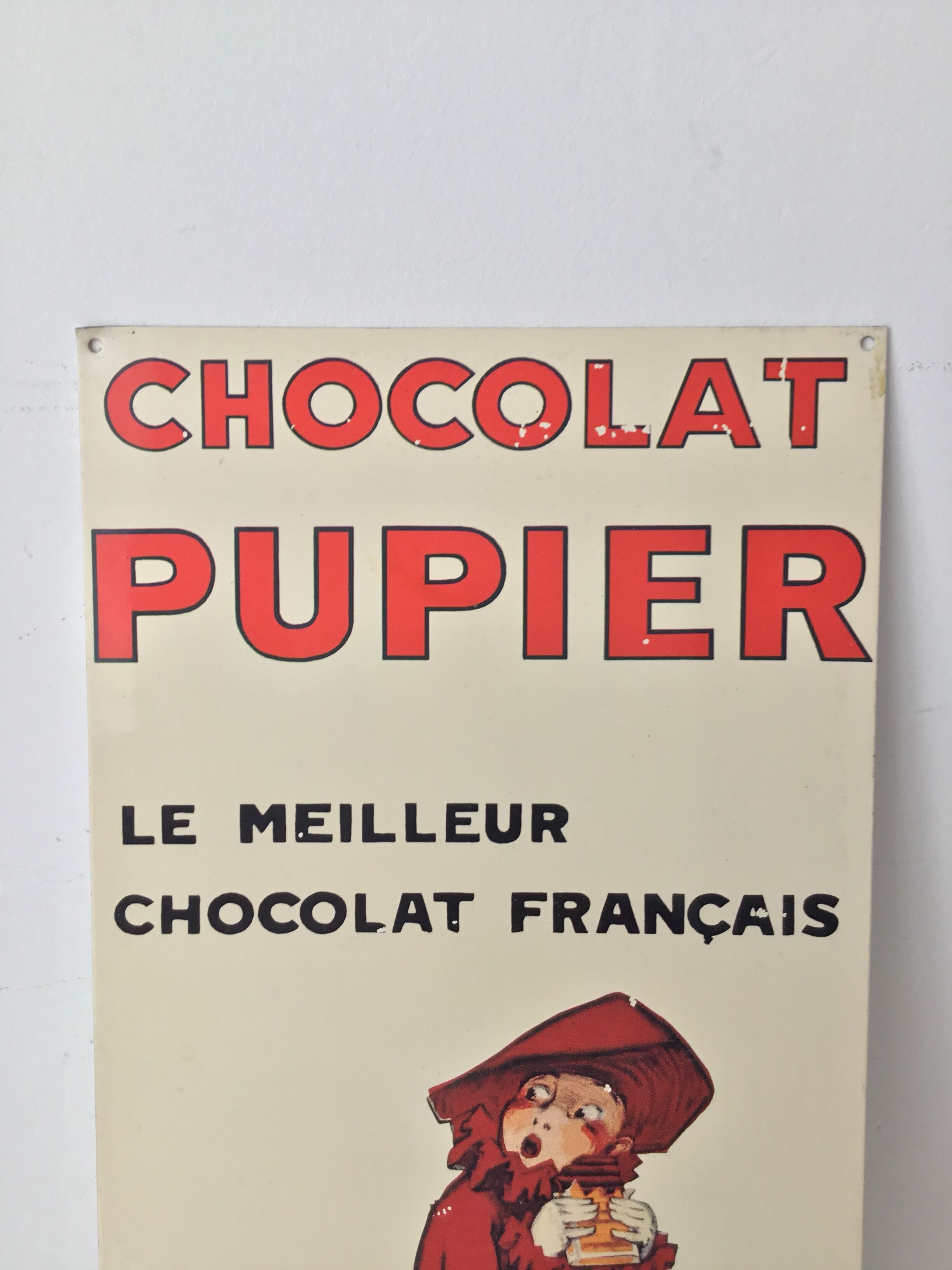 Enamelled advertising plate