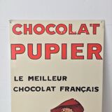 Enamelled advertising plate