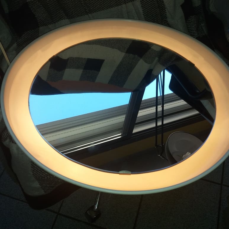 Backlit mirror by Poul Henningsen for Louis Poulsen, 1960 - 50x50cm