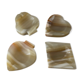 Series of 4 vintage onyx ashtrays