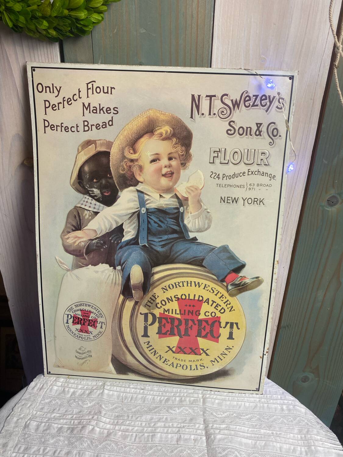 American vintage tin sign