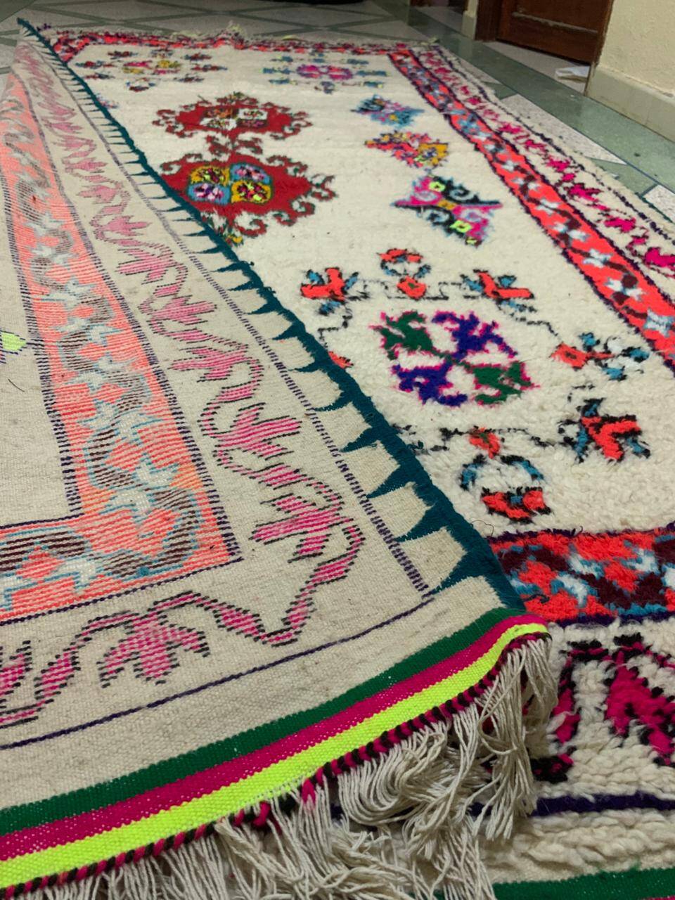Traditional handmade Bni Ouarin rug size 300x150 cm