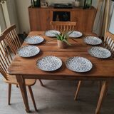 Solid oak farm table