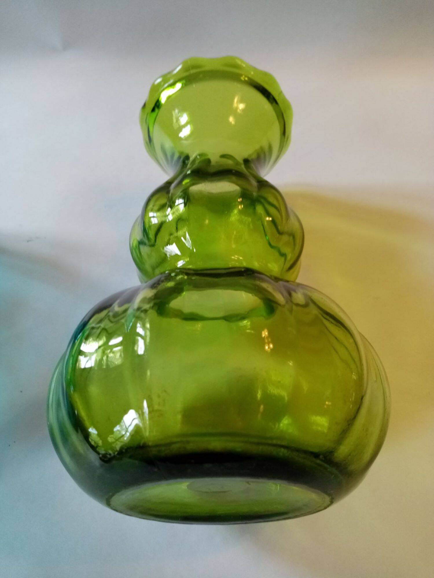 Pair of antique art deco glass vases