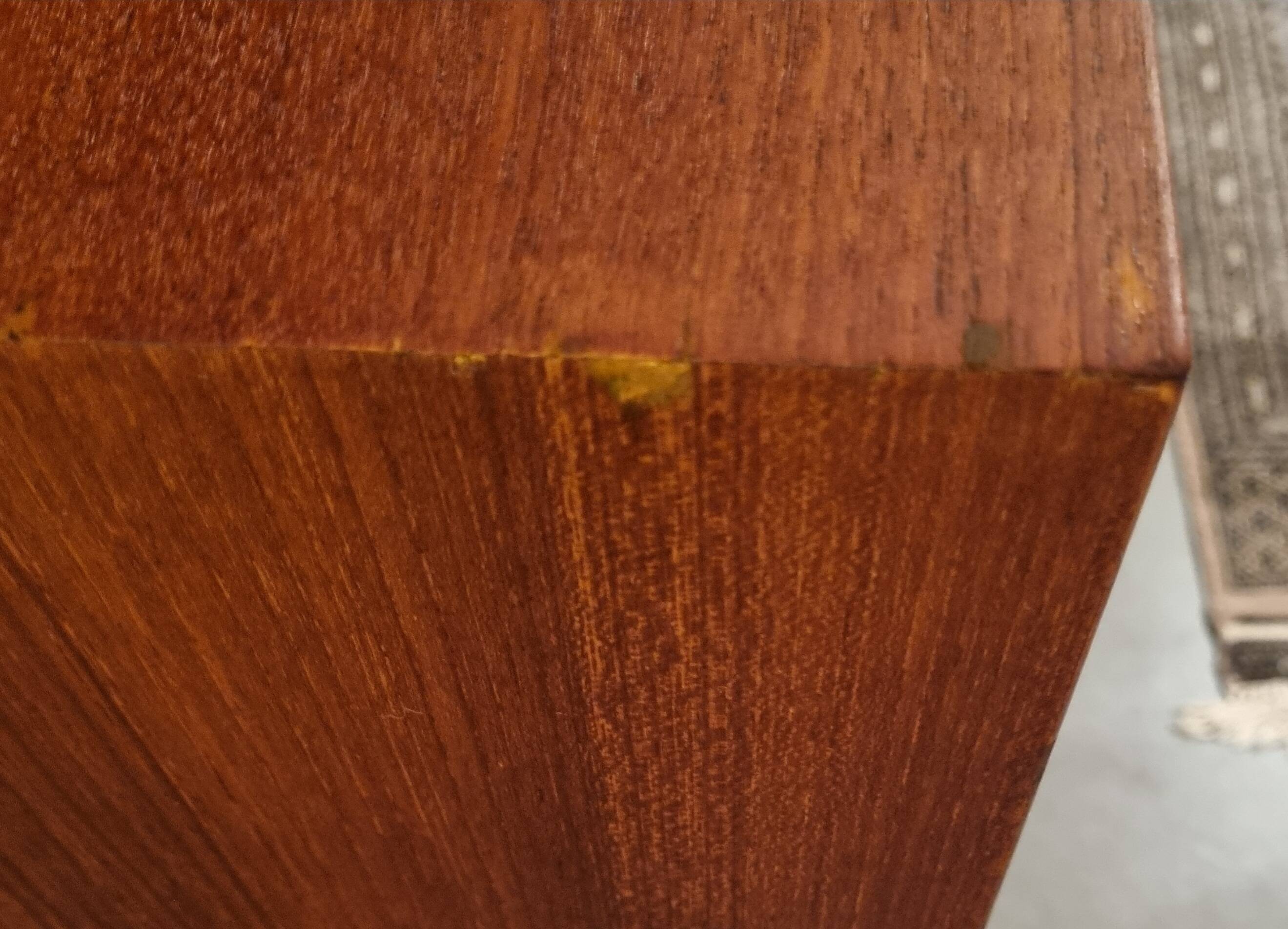 X-Large teak sideboard with tambour doors, Omer lefevre 1960s Belgium