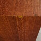 X-Large teak sideboard with tambour doors, Omer lefevre 1960s Belgium