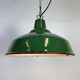 Industrial British Green Enamel Factory Pendant Lamp, 1960s