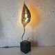 Lampe fleur dorée design 1970