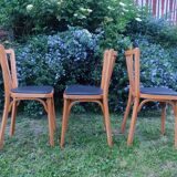 Set of 3 baumann bistro chairs n°12