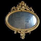 Oval Mirror Louis XV gilded wood