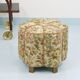 Art Deco Floral Tapestry Stool, Tabouret, Pouf, Ottoman, Vienna, Austria, 1