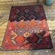 Multicoloured artisanal kilim rug 200x156cm. Turkey, 1970s.