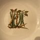 Fireproof porcelain serving dish Gien France botanical pattern