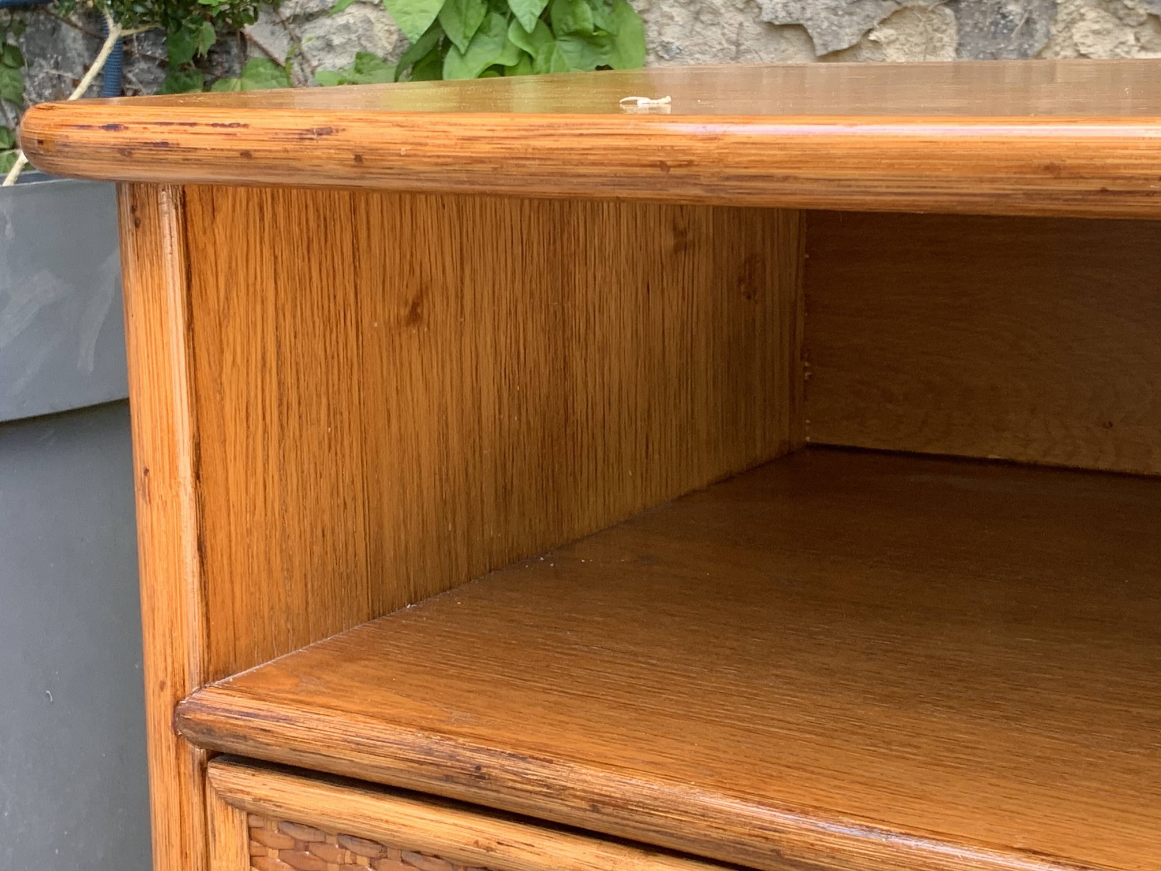 Oak rattan and woven wicker furniture 1980