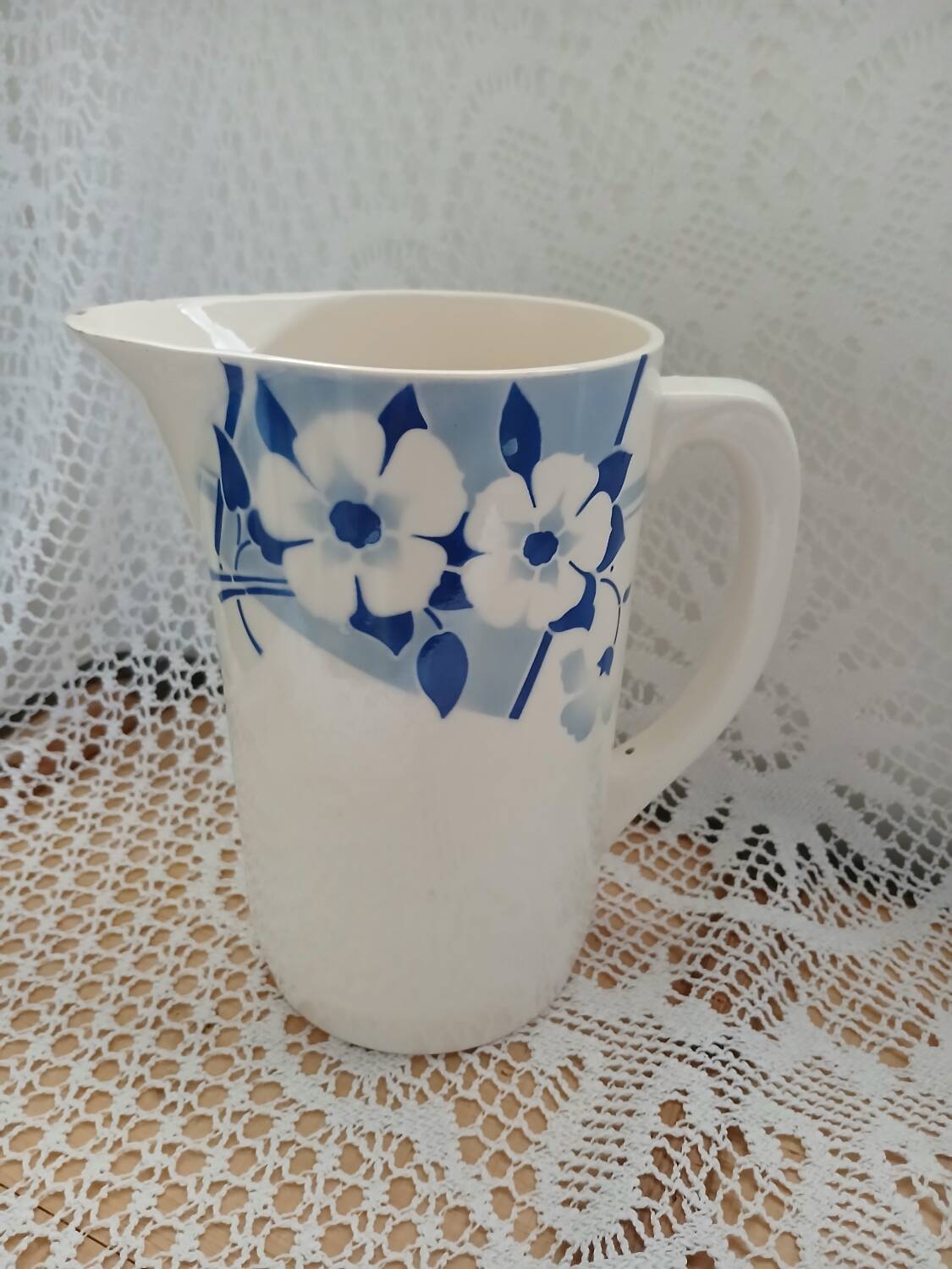 Large antique Saint Amand pitcher