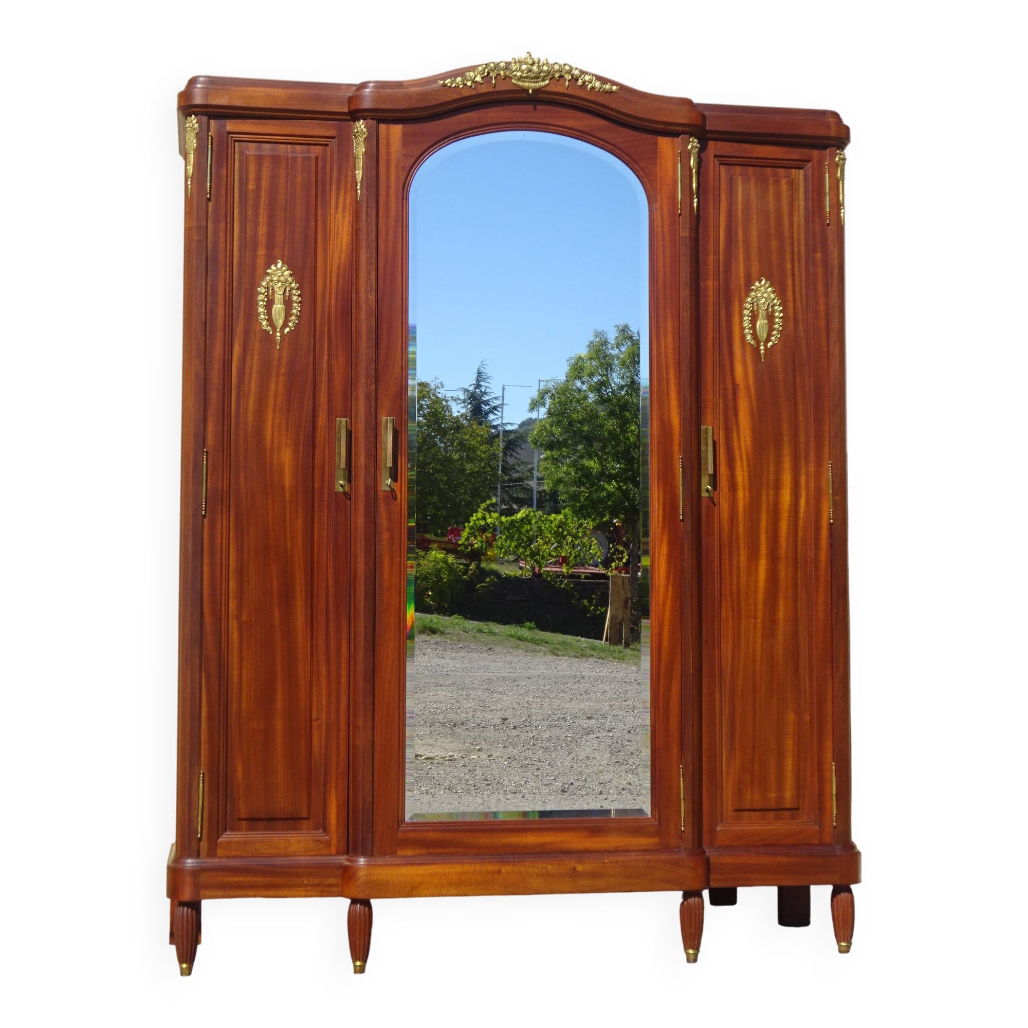 Louis XVI style mahogany cabinet