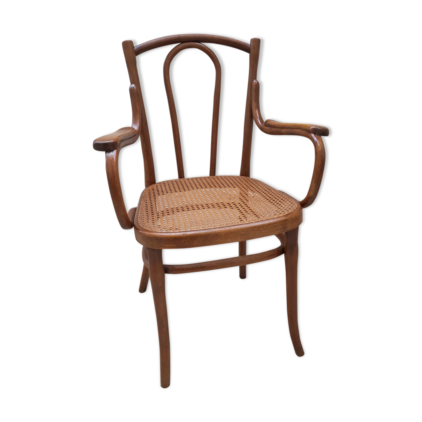 Armchair nr11 in curved wood signed Thonet