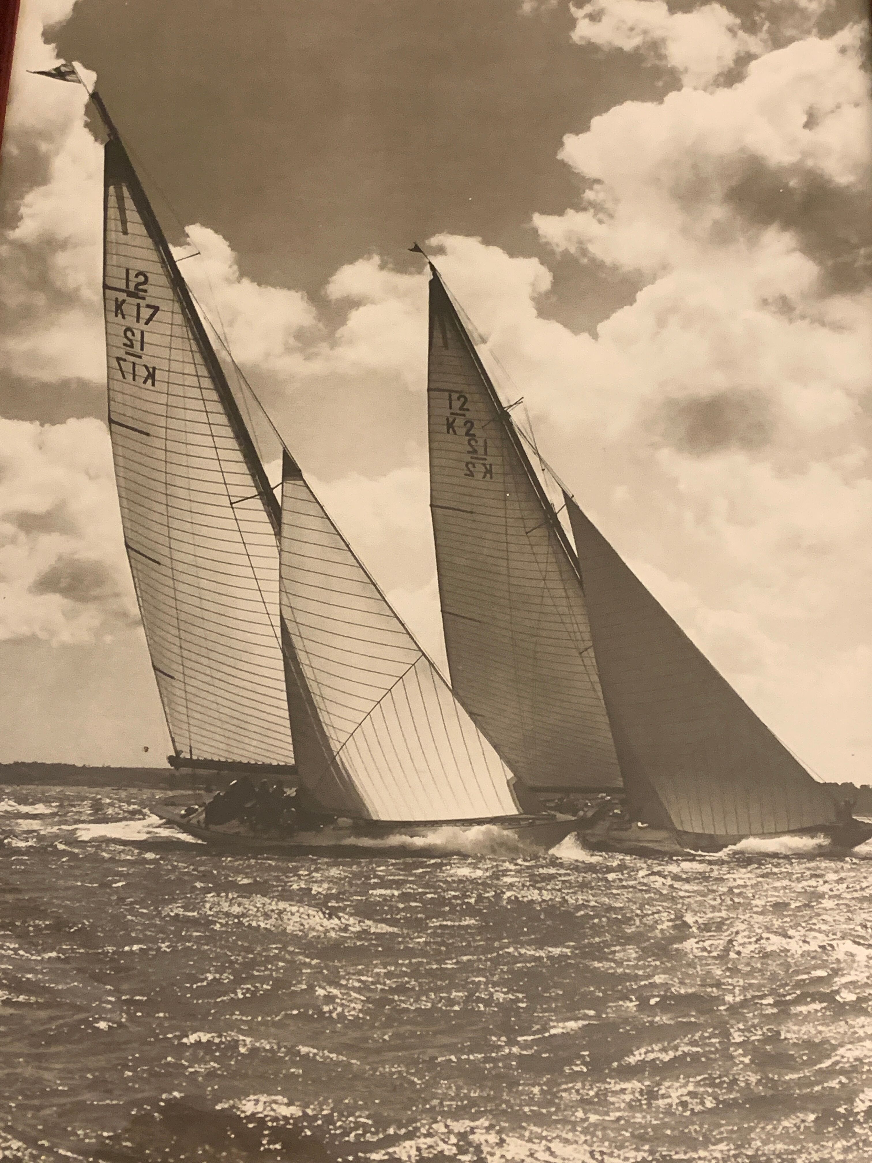 Framed photography, sailboat theme