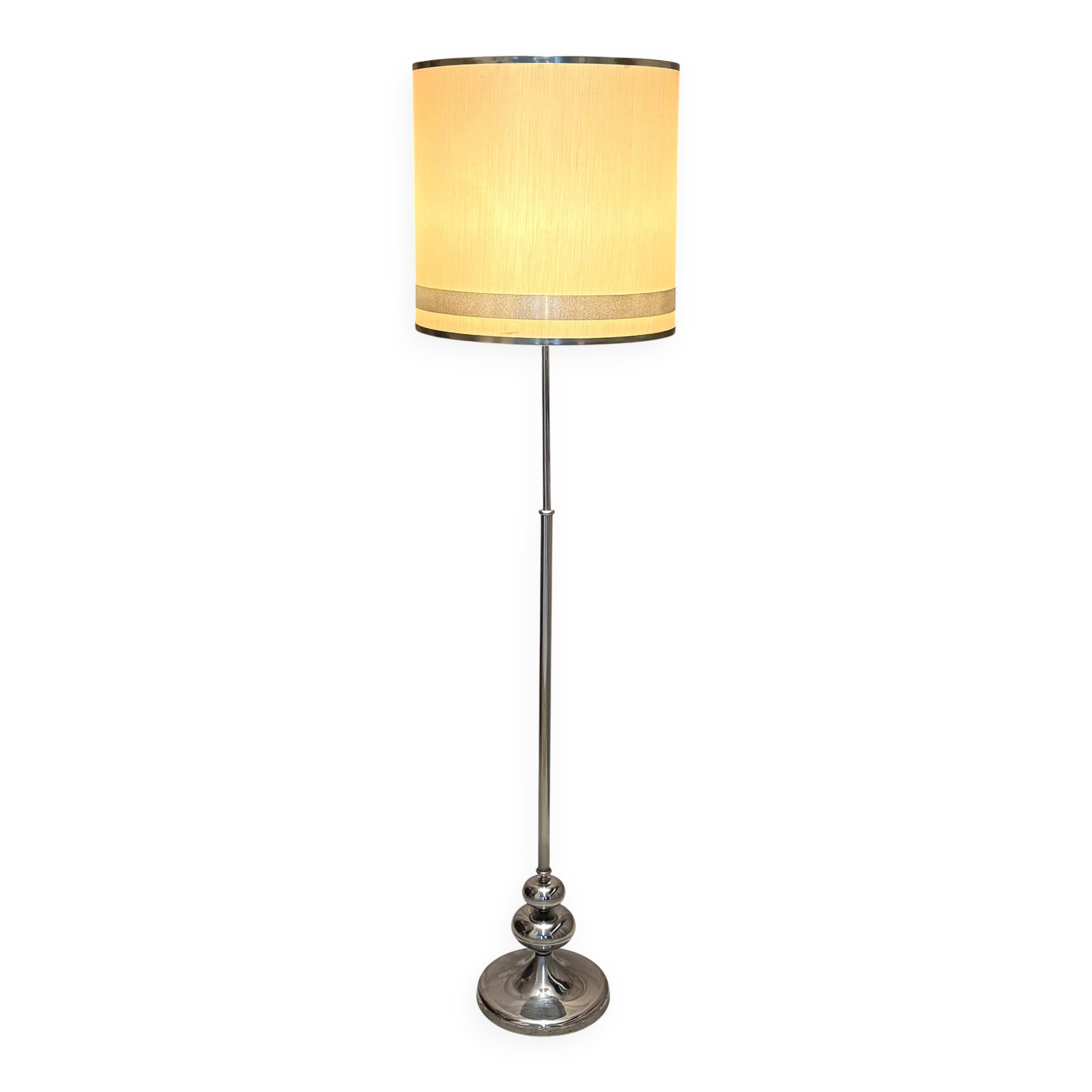 Lampadaire en métal chromé, années 70