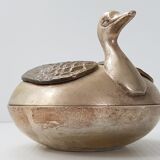 Bonbonniere 1970 vintage silver metal