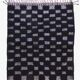 Tapis texturé noir à carreaux - 151 x 124 cm