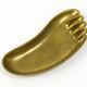 Bowl or sculptural plate in the shape of a foot by Werkstätte Hagenauer, mid-century, brass, Austria.