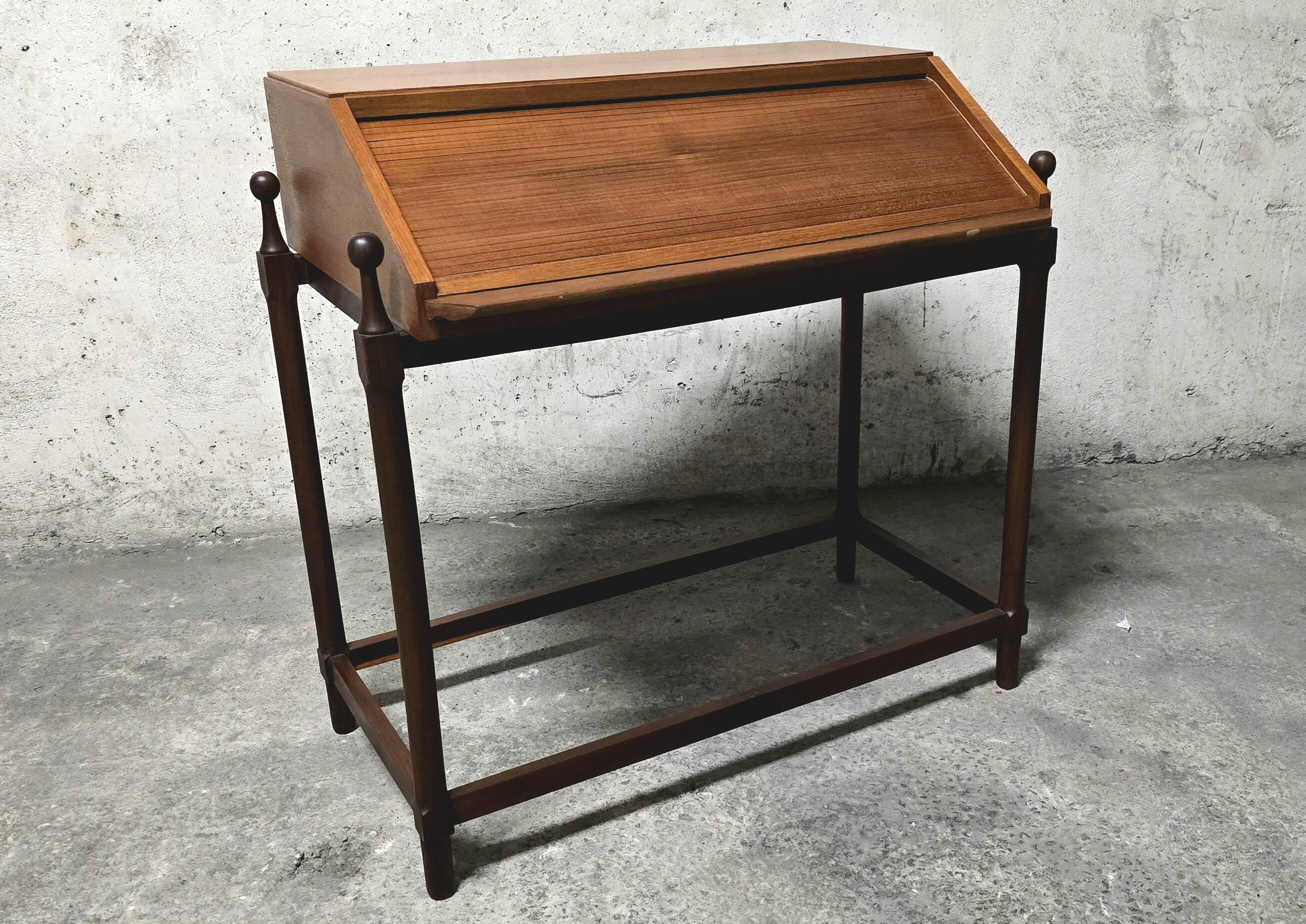 Modernist teak secretary by Fratelli Proserpio, Italy, 1960