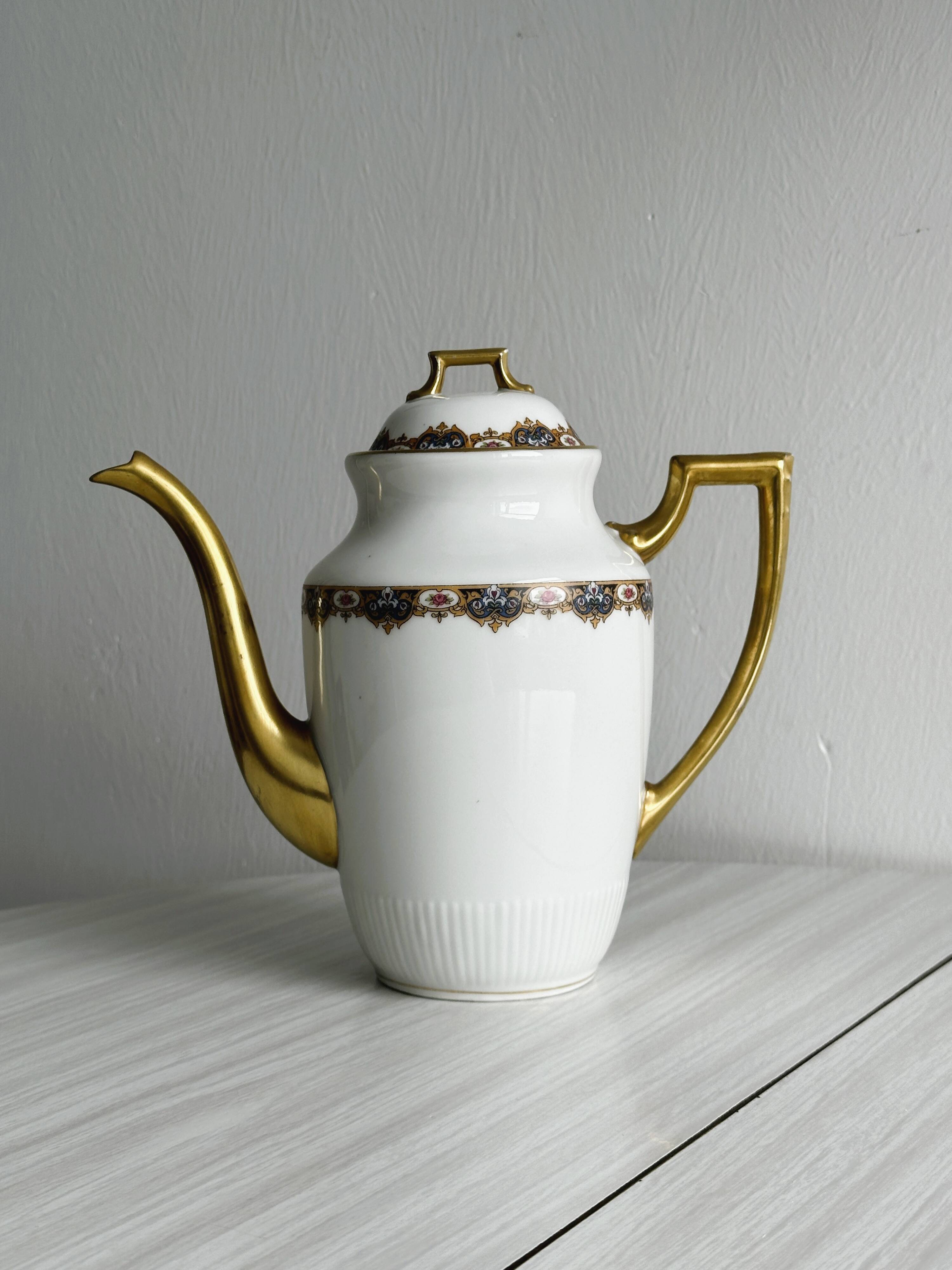 Limoges Vignaud porcelain teapot.