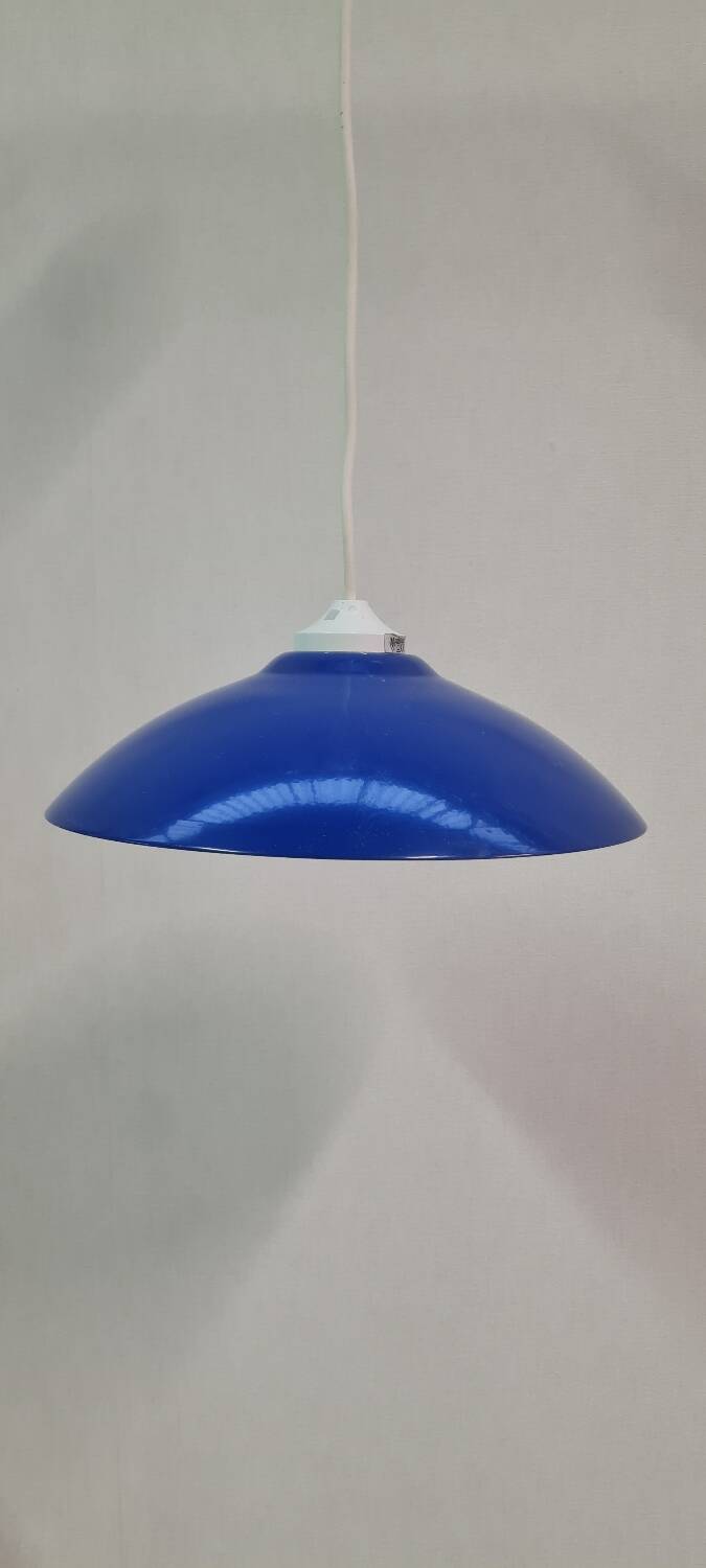 Sheet metal pendant lamp from the 80s