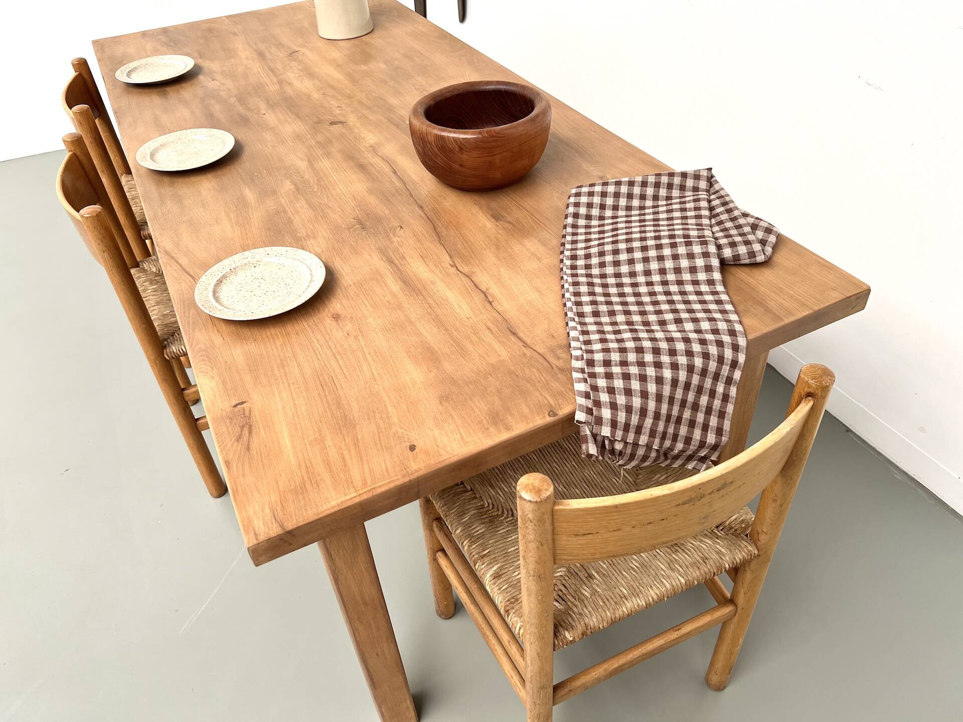 Solid beech farmhouse table