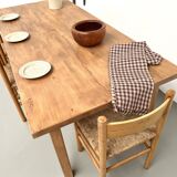 Solid beech farmhouse table