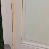 Porte 81,2x212 et cadre bâti de communication panneautée moulurée ancienne