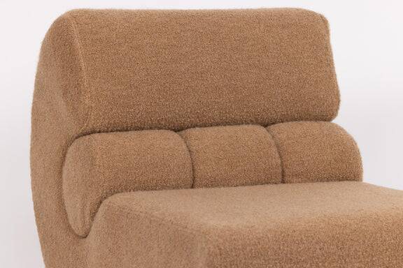 Fauteuil italien Schumacher en noyer et cachemire bouclé, 1970
