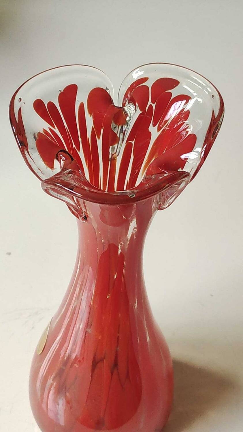 Murano style floral vase