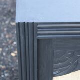 Wooden and jute sideboard