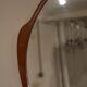 Scandinavian round mirror teak