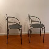 Set of 2 “Silver Moon” chairs by Pascal Mourgue for Fermob