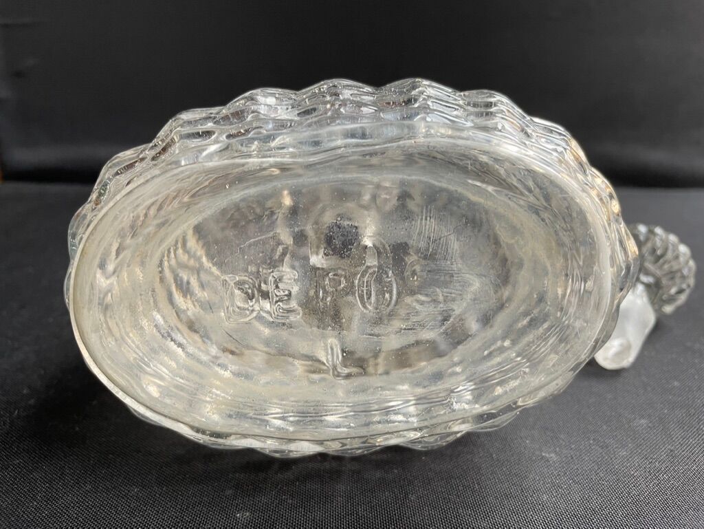 Liquor decanter - pressed molded satin glass (1882 to 1908)- legras for guilloteaux
