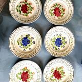Rare set of 6 plates Creil & Montereau (Floral pattern) – circa 1850