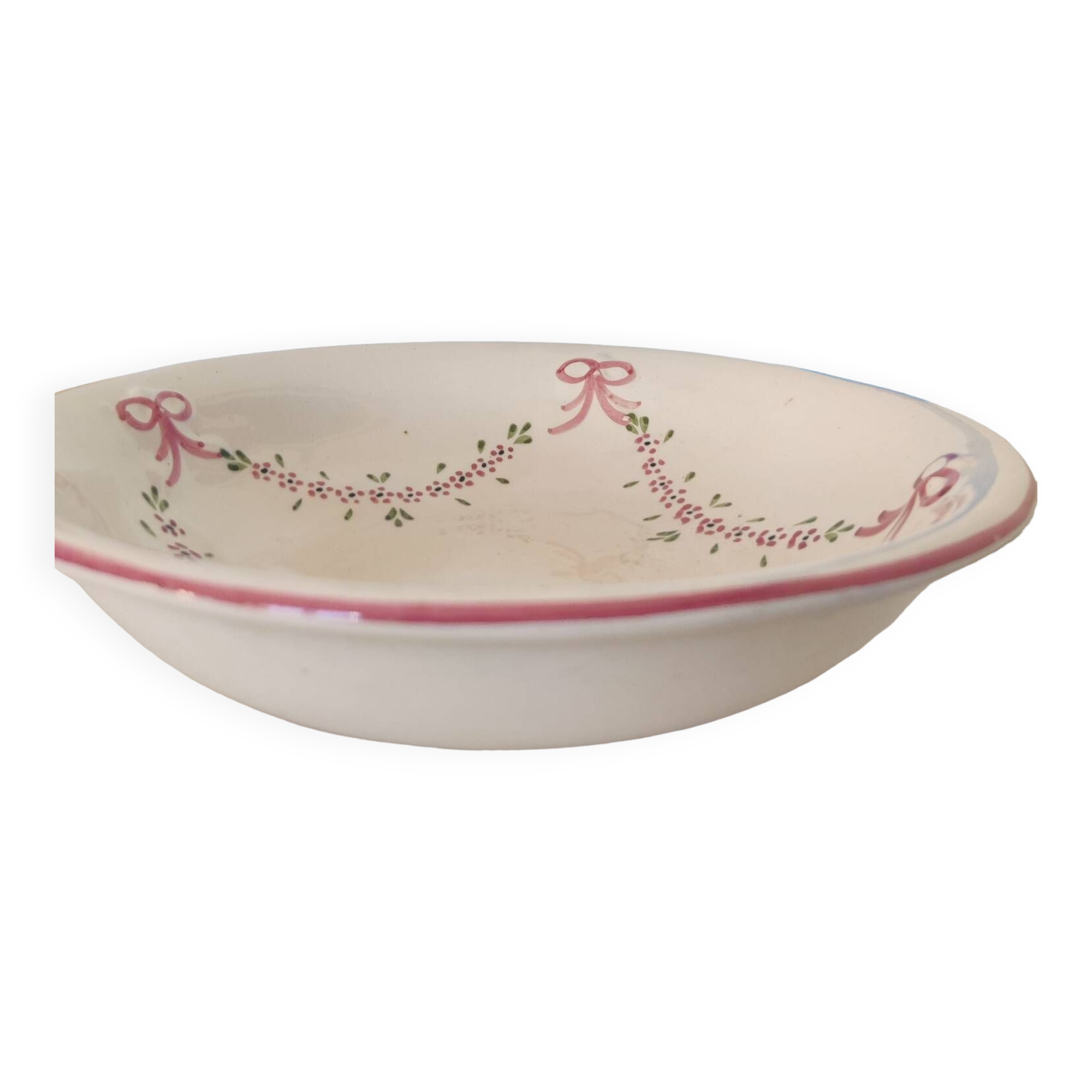 Saladier plat creux romantique vintage