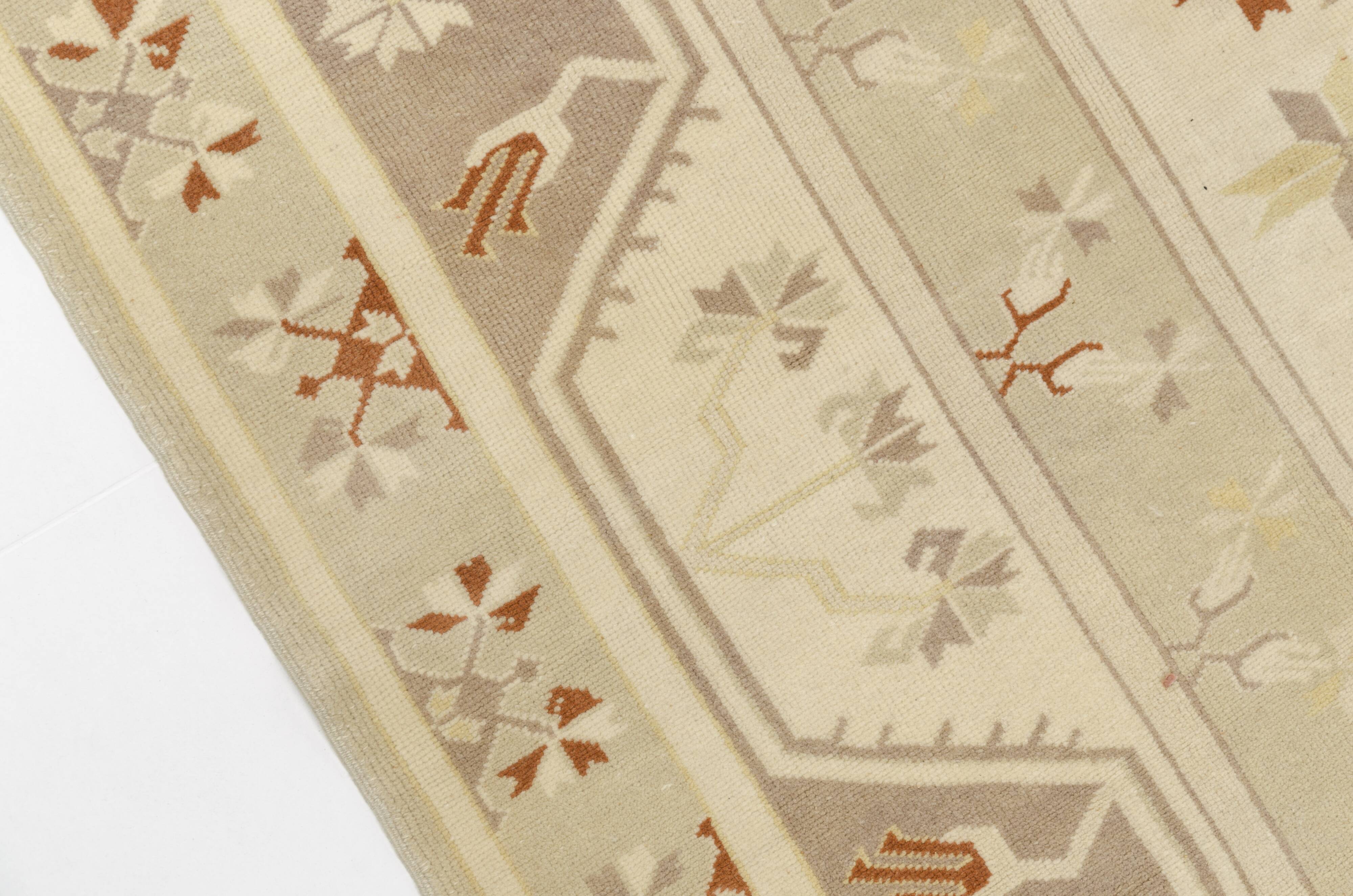 Oushak Handknotted Wool Carpet